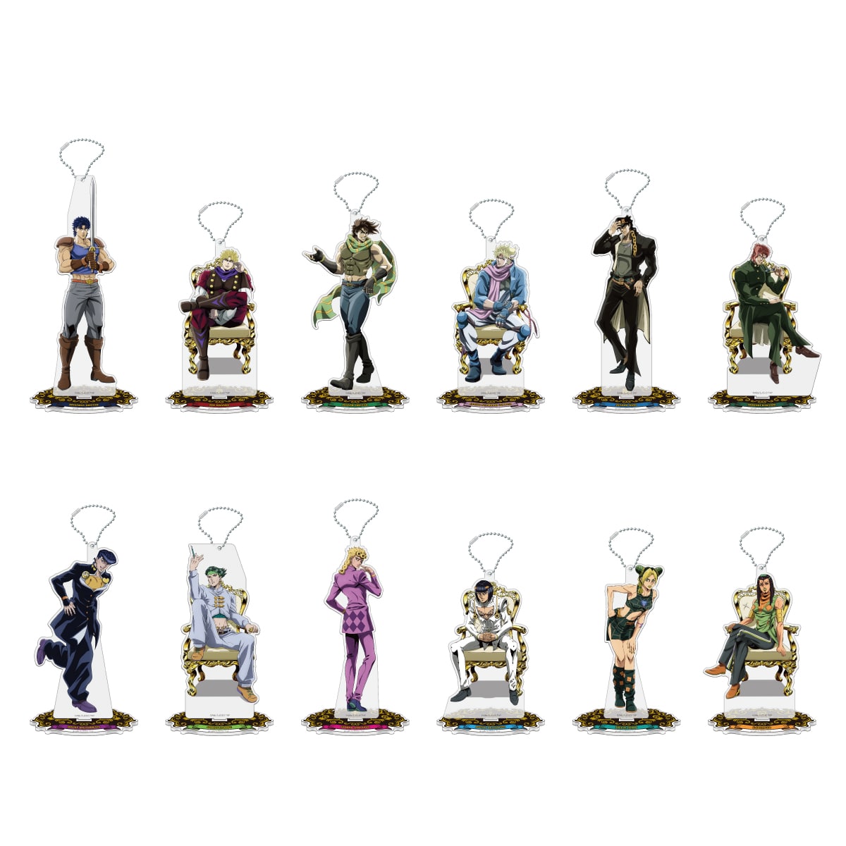 JoJo's Bizarre Adventure JOJO WORLD 3 Acrylic Ball Chain Keychain & Acrylic Stand - Caesar Anthonio Zeppeli