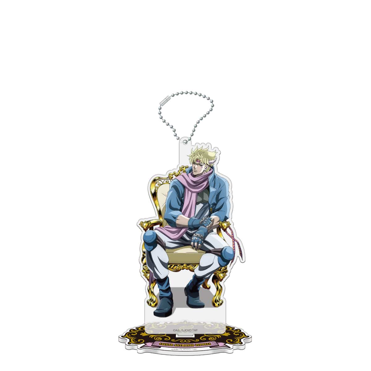 JoJo's Bizarre Adventure JOJO WORLD 3 Acrylic Ball Chain Keychain & Acrylic Stand - Caesar Anthonio Zeppeli