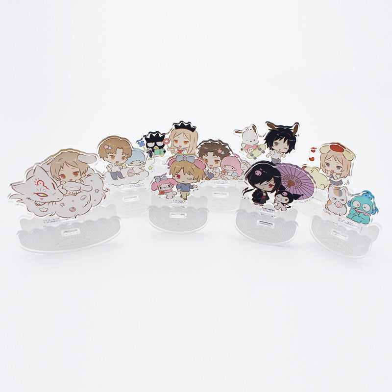 Natsume’s Book of Friends × Sanrio 2nd Collaboration Ver. Wobble Acrylic Stand - Natsume, Nyanko-sensei & Cinnamoroll