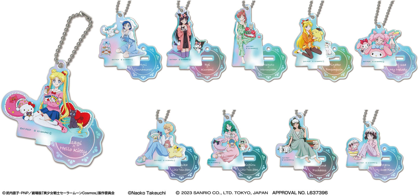 Sailor Moon x Sanrio Characters Stand Mini Acrylic Keychain Aurora TYPE - 1 Random