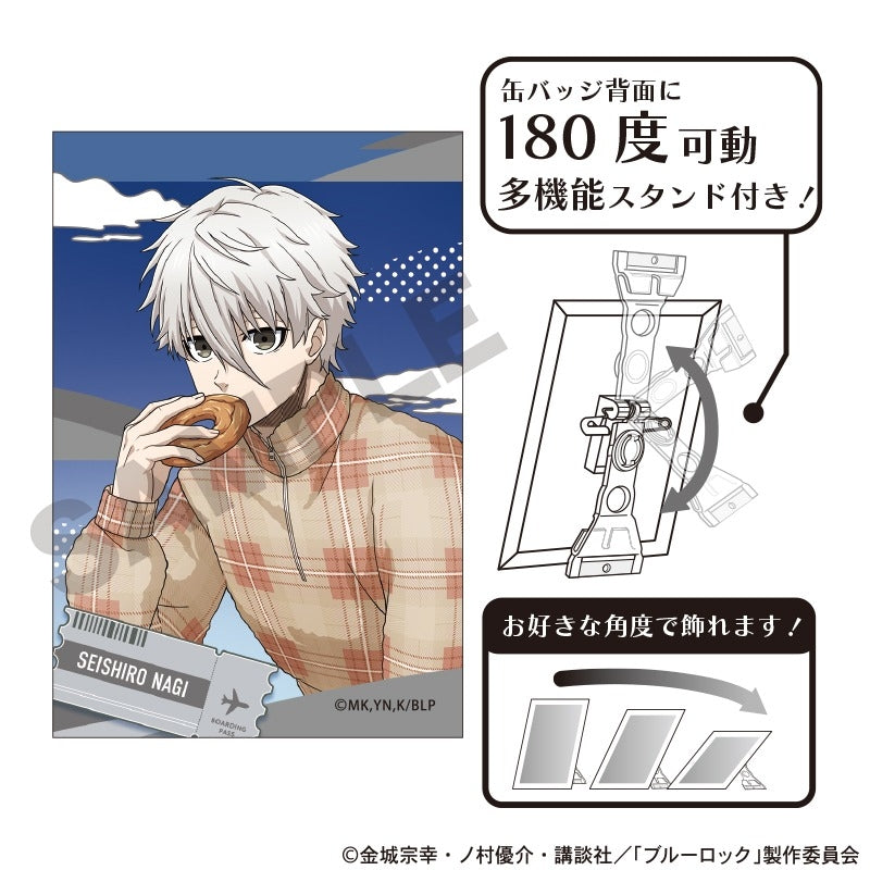 Blue Lock Travel Ver. Art Can Badge - Seishiro Nagi