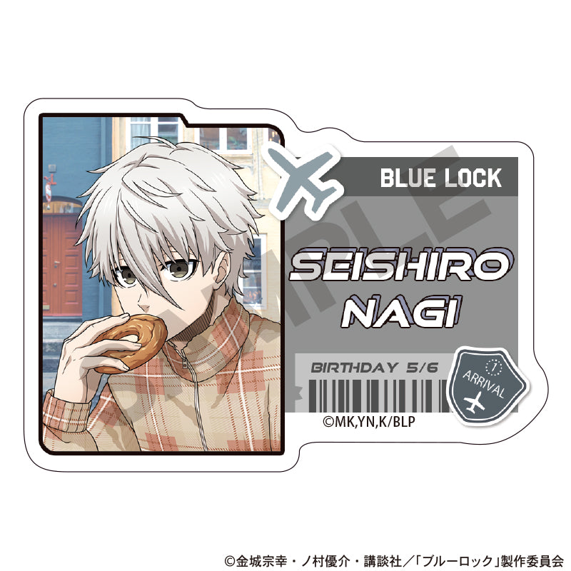 Blue Lock Travel Ver. Acrylic Stand Can Badge - Seishiro Nagi