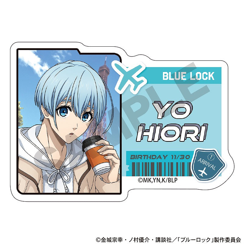 Blue Lock Travel Ver. Acrylic Stand Can Badge - Yo Hiori