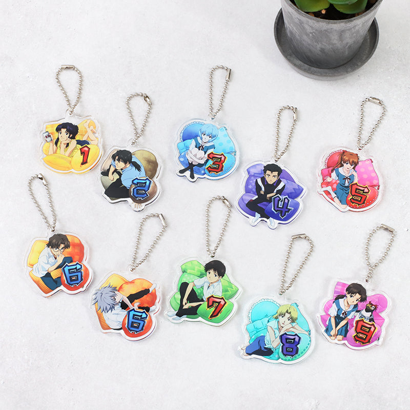 EVA Special Stage Pattern Acrylic Keychain - Asuka
