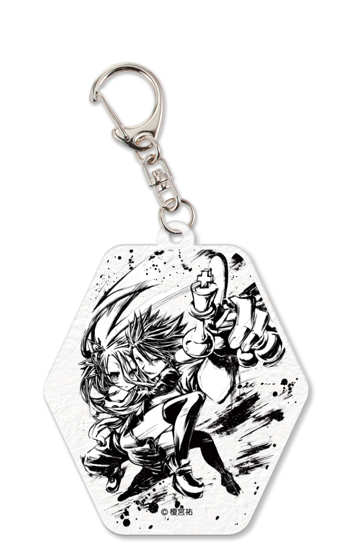 No Game No Life TSUTAYA Pop-Up Shop Exclusive Sumie Washi Acrylic KeyChain - Sora & Shiro