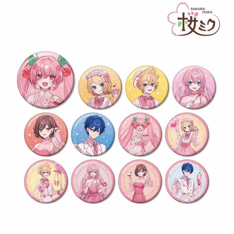 Sakura Miku Original Illustration Sakura Party ver. Art by Shugao Trading Can Badge - 1 Random