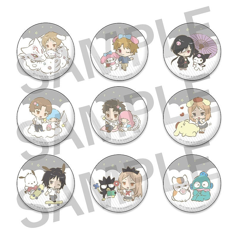 Natsume’s Book of Friends × Sanrio 2nd Collaboration Ver. Characters Tinplate Badge Collection - 1 Random