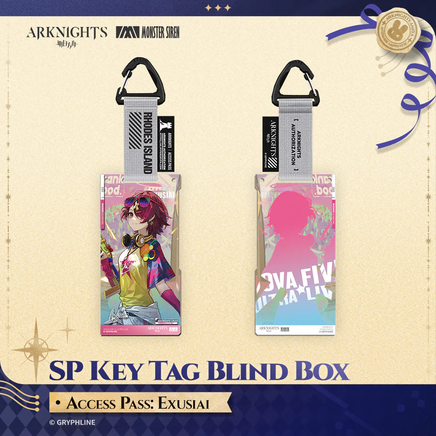 Arknights Pass Certification NOVA FIVE ☆ ULTRA LIVE Acrylic Keychain - 1 Random