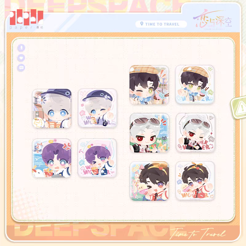【Pre-order】Love and Deepspace "TIME TO TRAVEL Series" Badge Set