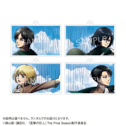 Attack on Titan: TS Season × Karaoke no Tetsujin Scout Regiment Uniform Acrylic Keychain - 1 Random