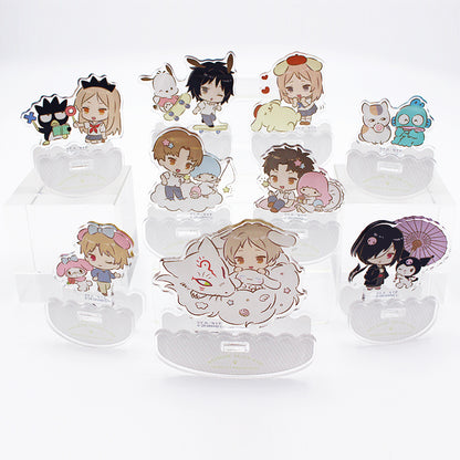 Natsume’s Book of Friends × Sanrio 2nd Collaboration Ver. Wobble Acrylic Stand - Natsume, Nyanko-sensei & Cinnamoroll