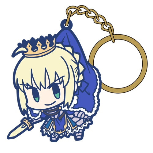 Fate/Grand Order Pinched Soft PVC Rubber Keychain - Saber / Artoria Pendragon