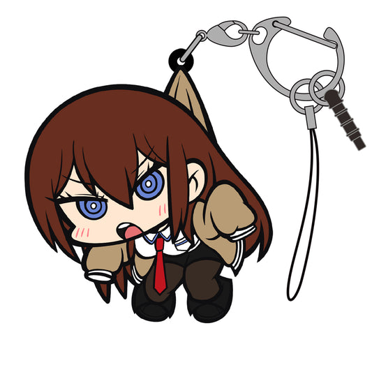 Steins;Gate Pinched Soft PVC Rubber Keychain - Kurisu Makise