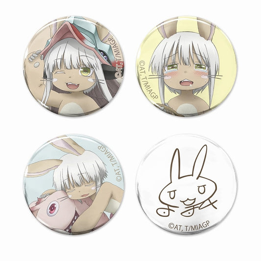 Made in Abyss: The Golden City of the Scorching Sun 4‑Piece Tin Badge Set - Nanachi