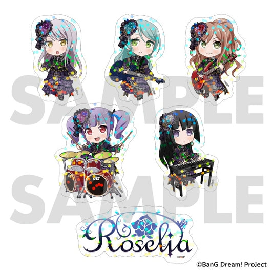 BanG Dream! Girls Band Party! Kirakira Sticker Set - Roselia
