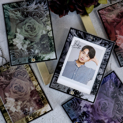 Fukuya Photo Card Acrylic Frame Monotone Flower - 1 Random