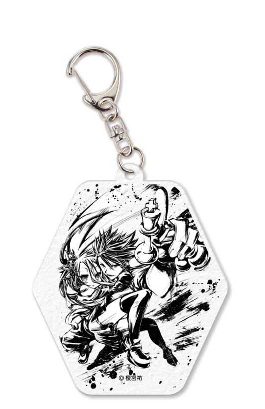No Game No Life TSUTAYA Pop-Up Shop Exclusive Sumie Washi Acrylic KeyChain - Sora & Shiro