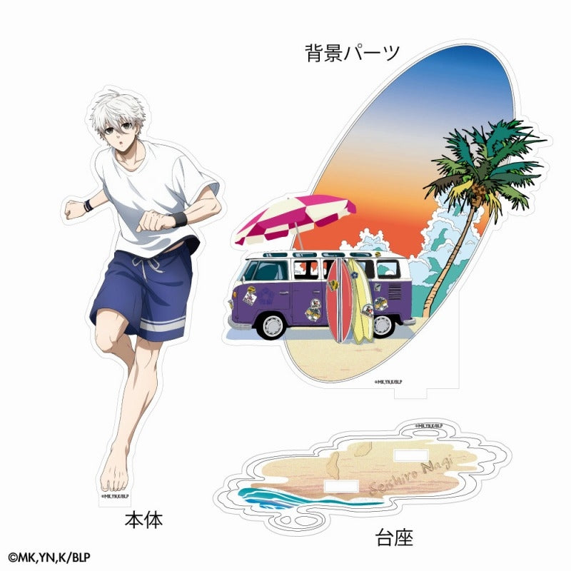 Blue Lock × Bunbougu Cafe Seaside Motif Diorama Acrylic Stand - Seishiro Nagi