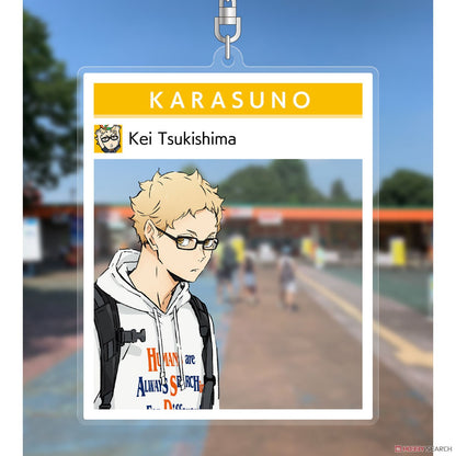 Haikyu!! TO THE TOP x Tobu Zoo Collaboration Leisure Ver. Photo Frame Style BIG Acrylic Keyholder - Kei Tsukishima