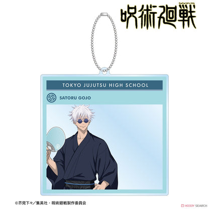 Jujutsu Kaisen Hanayashiki Collaboration Kaigyoku/Gyokusetsu Yukata Ver. Photo Frame Style BIG Acrylic Keychain - Satoru Gojo