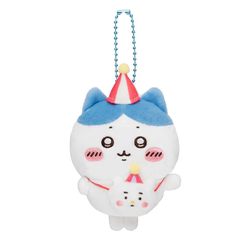 Chiikawa Land Ukiki Mascot Plush Keychain - Hachiware