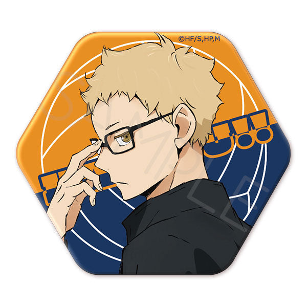 Haikyu!! Hexagonal Can Badge YC - Kei Tsukishima