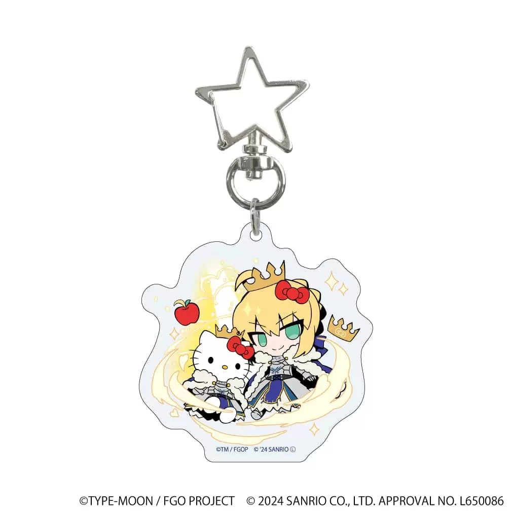 Fate/Grand Order × Sanrio Characters Star-Shaped Carabiner Acrylic Keychain - 1 Random