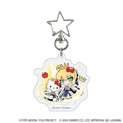 Fate/Grand Order × Sanrio Characters Star-Shaped Carabiner Acrylic Keychain - 1 Random