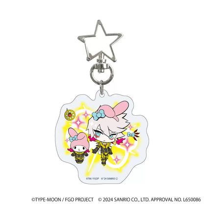 Fate/Grand Order × Sanrio Characters Star-Shaped Carabiner Acrylic Keychain - 1 Random