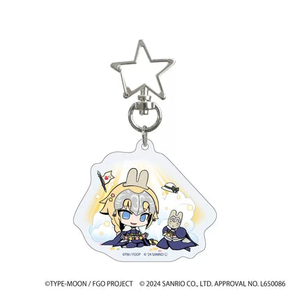 Fate/Grand Order × Sanrio Characters Star-Shaped Carabiner Acrylic Keychain - 1 Random