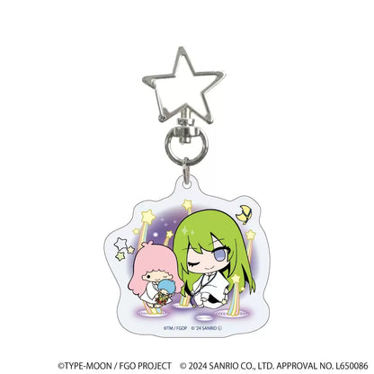 Fate/Grand Order × Sanrio Characters Star-Shaped Carabiner Acrylic Keychain - 1 Random