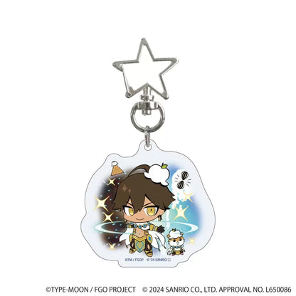 Fate/Grand Order × Sanrio Characters Star-Shaped Carabiner Acrylic Keychain - 1 Random