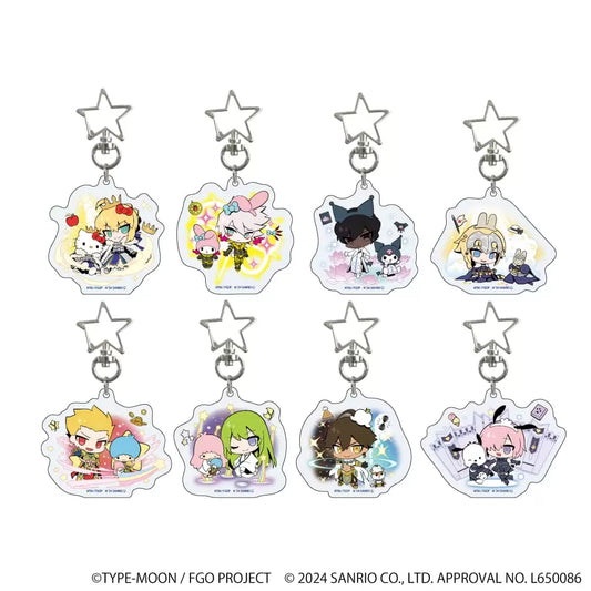 Fate/Grand Order × Sanrio Characters Star-Shaped Carabiner Acrylic Keychain - 1 Random