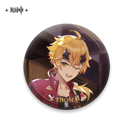 Genshin Impact Themed Character Can Badge - Thoma