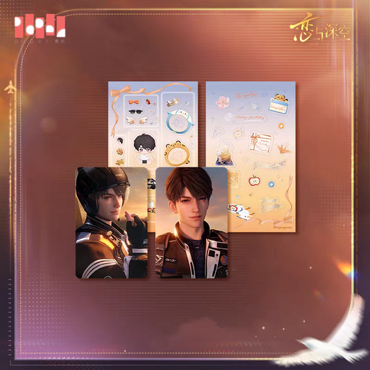 【Pre-order】Love and Deepspace Caleb 2026 Birthday Your Skyblue Series Mini Card & Sticker Set