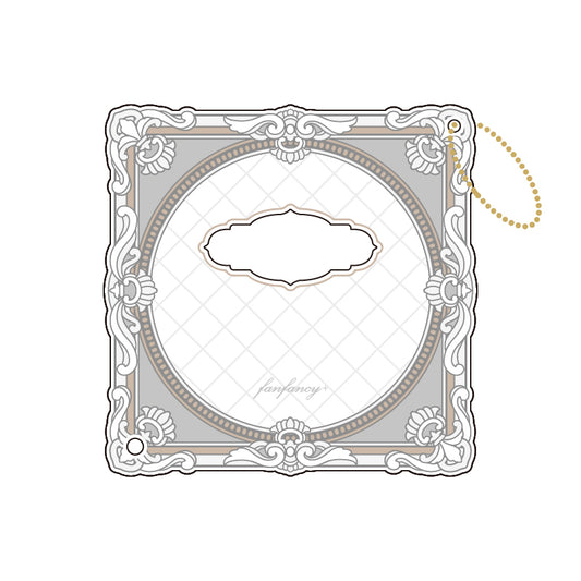 Fukuya Can Badge Acrylic Frame 75 Classic Frame - White