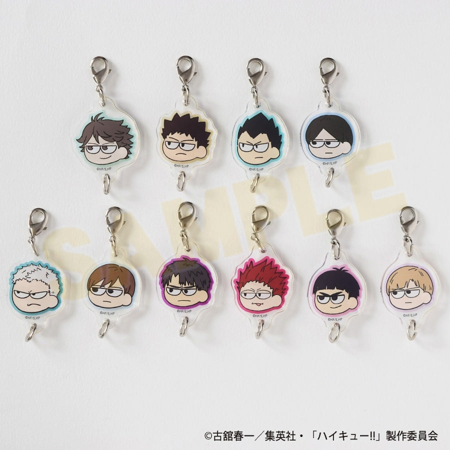 Haikyu!! Jirori Trading Connecting Acrylic Charm -Sendai ver.- 10Pack BOX - 1 Random