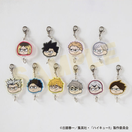 Haikyu!! Jirori Trading Connecting Acrylic Charm -Spring High ver.- 10Pack BOX - 1 Random